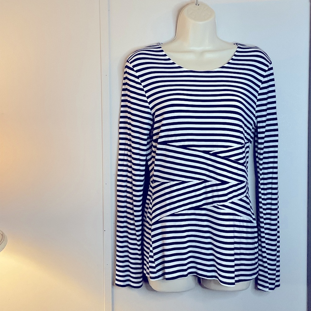 MARKET & SPRUCE | Nautical Stripe | Bodycon | Top | Size Lg